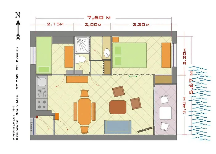 Sol Y Mar Location 4 Personnes St Cyprien 2 Etoiles Fnaim Apartment Saint-Cyprien (Pyrenees-Orientales)